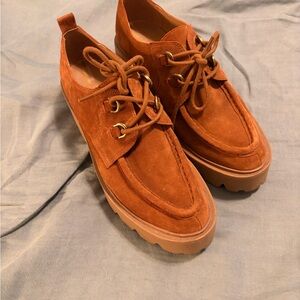 Sam Edelman Women's Platform Oxford Shoes - Rust Brown